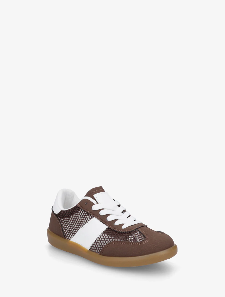 Lage geperforeerde sneakers - Bruin - Image 2