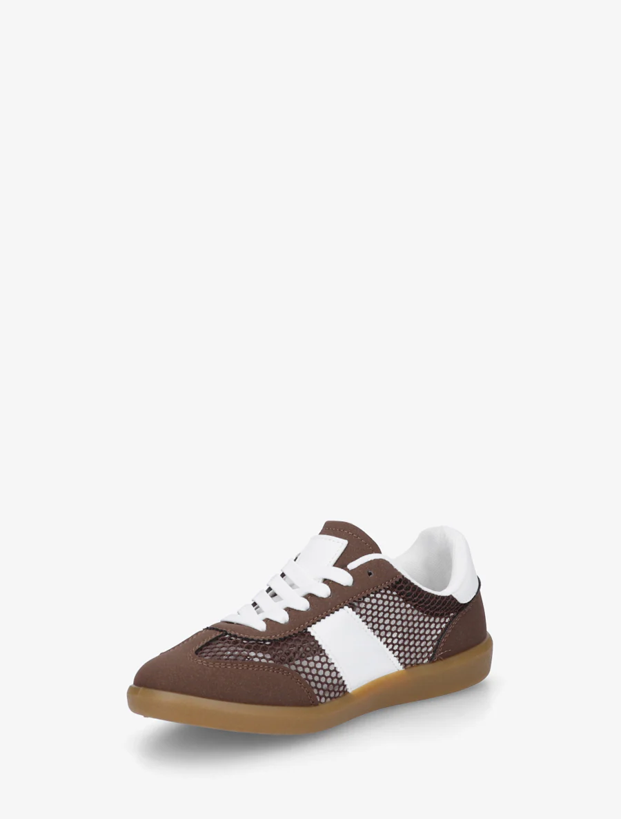 Lage geperforeerde sneakers - Bruin - Image 3