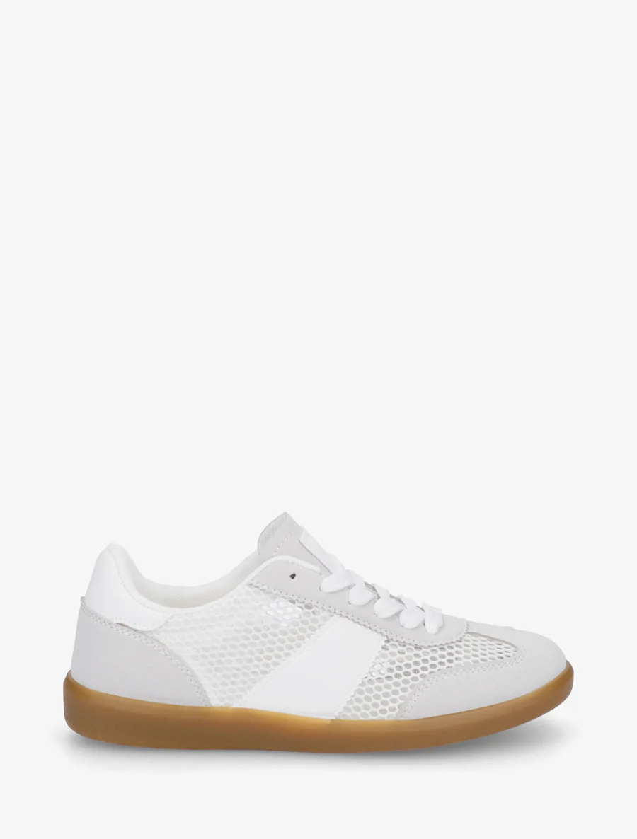 Lage geperforeerde sneakers - Wit