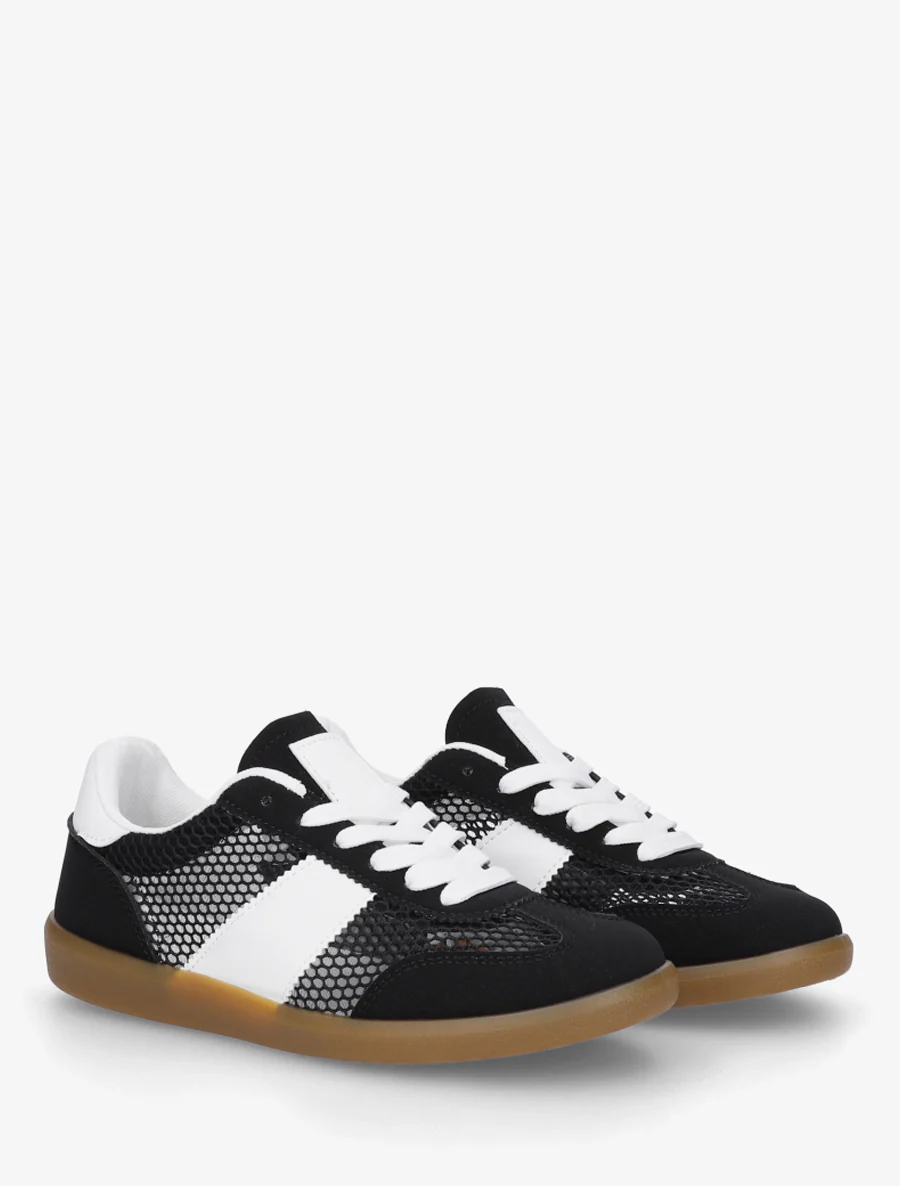 Lage geperforeerde sneakers - Zwart - Image 4