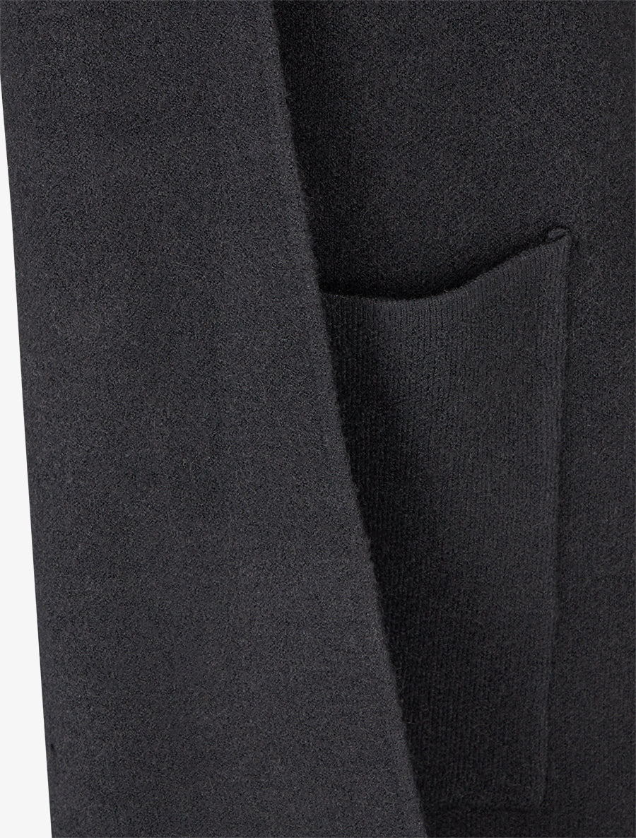 Lang gilet met sjaalkraag - Zwart - Image 3