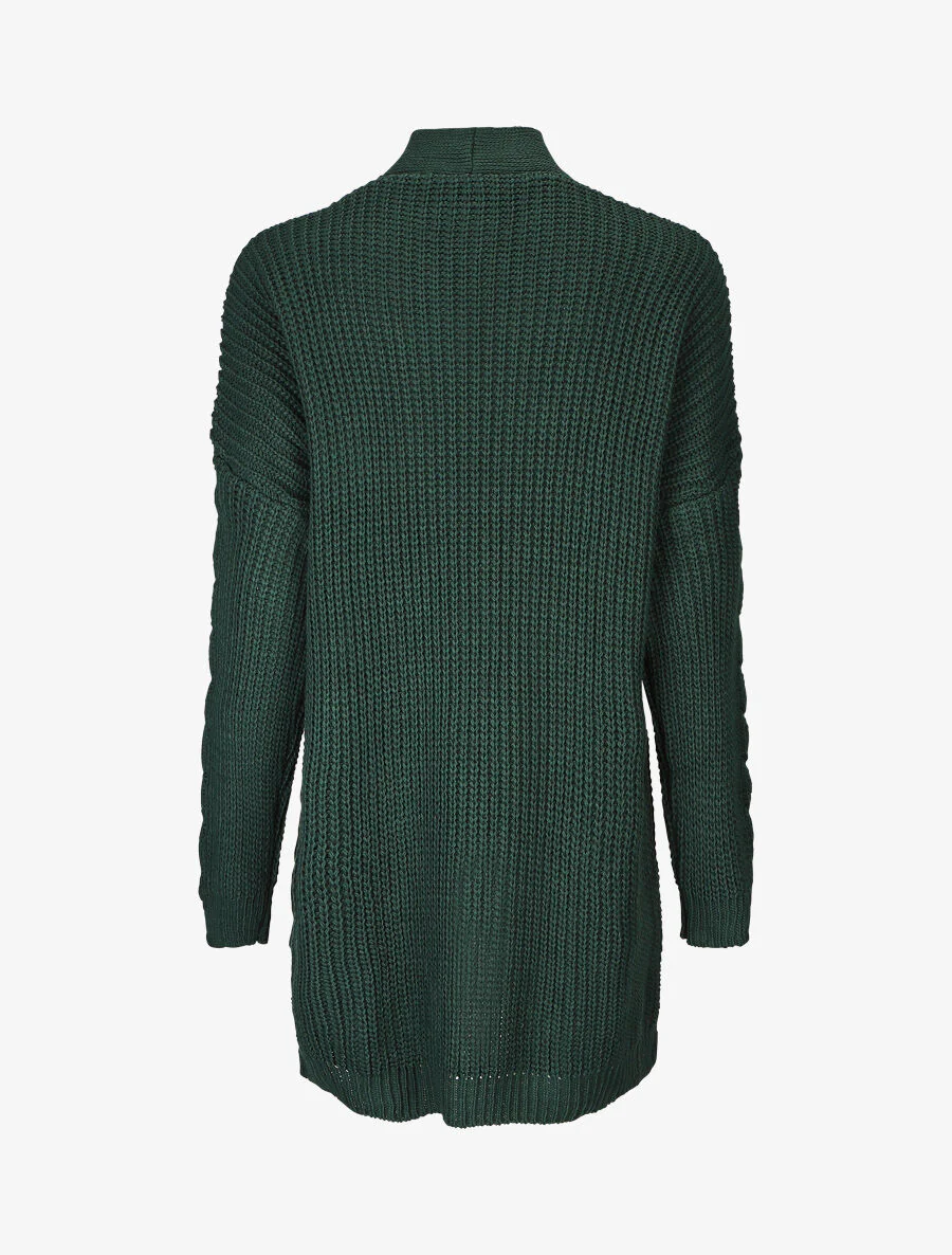 Lang open vest van mesh - groen - Image 2