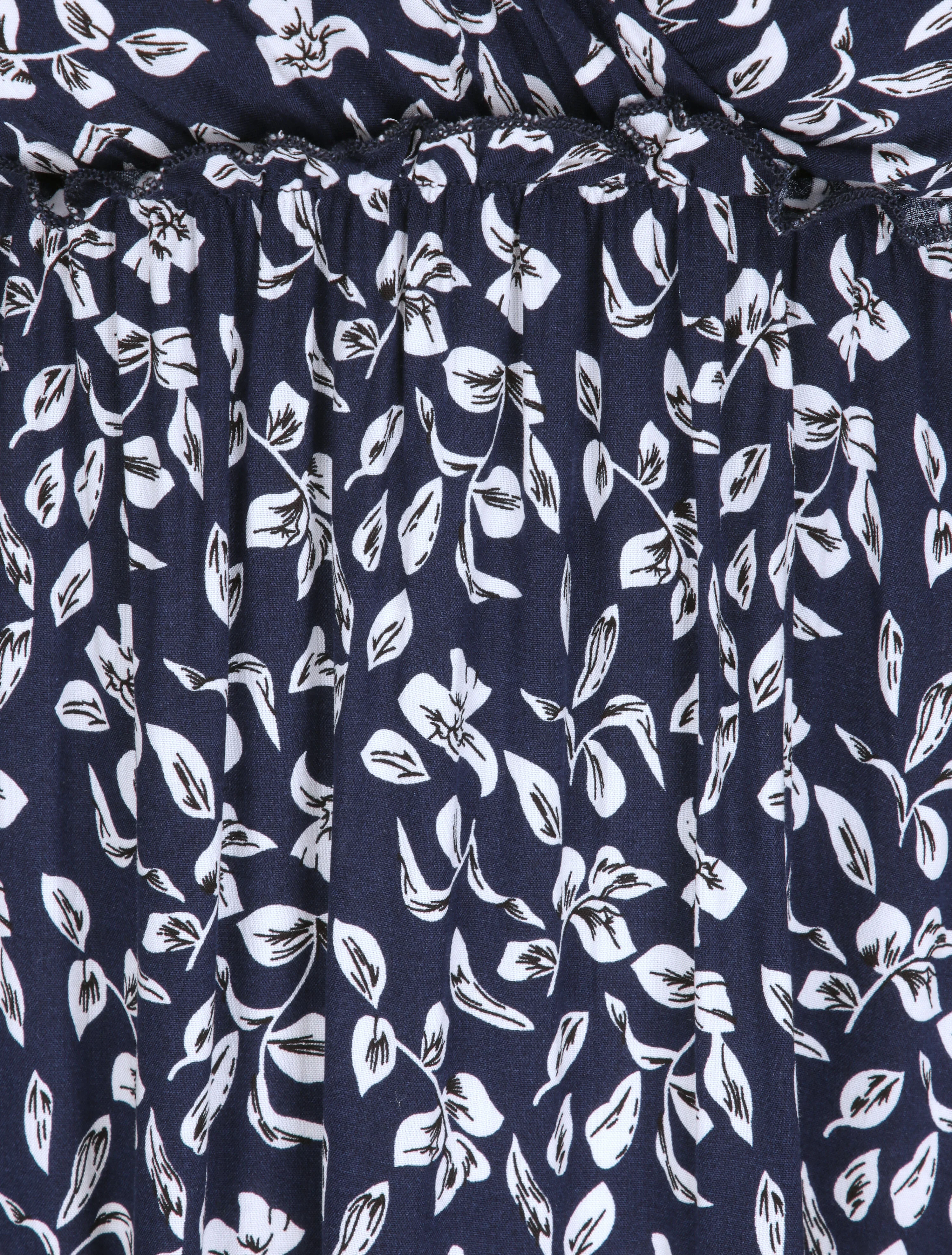 Lange bloemenprint jurk - Donkerblauw - Image 4