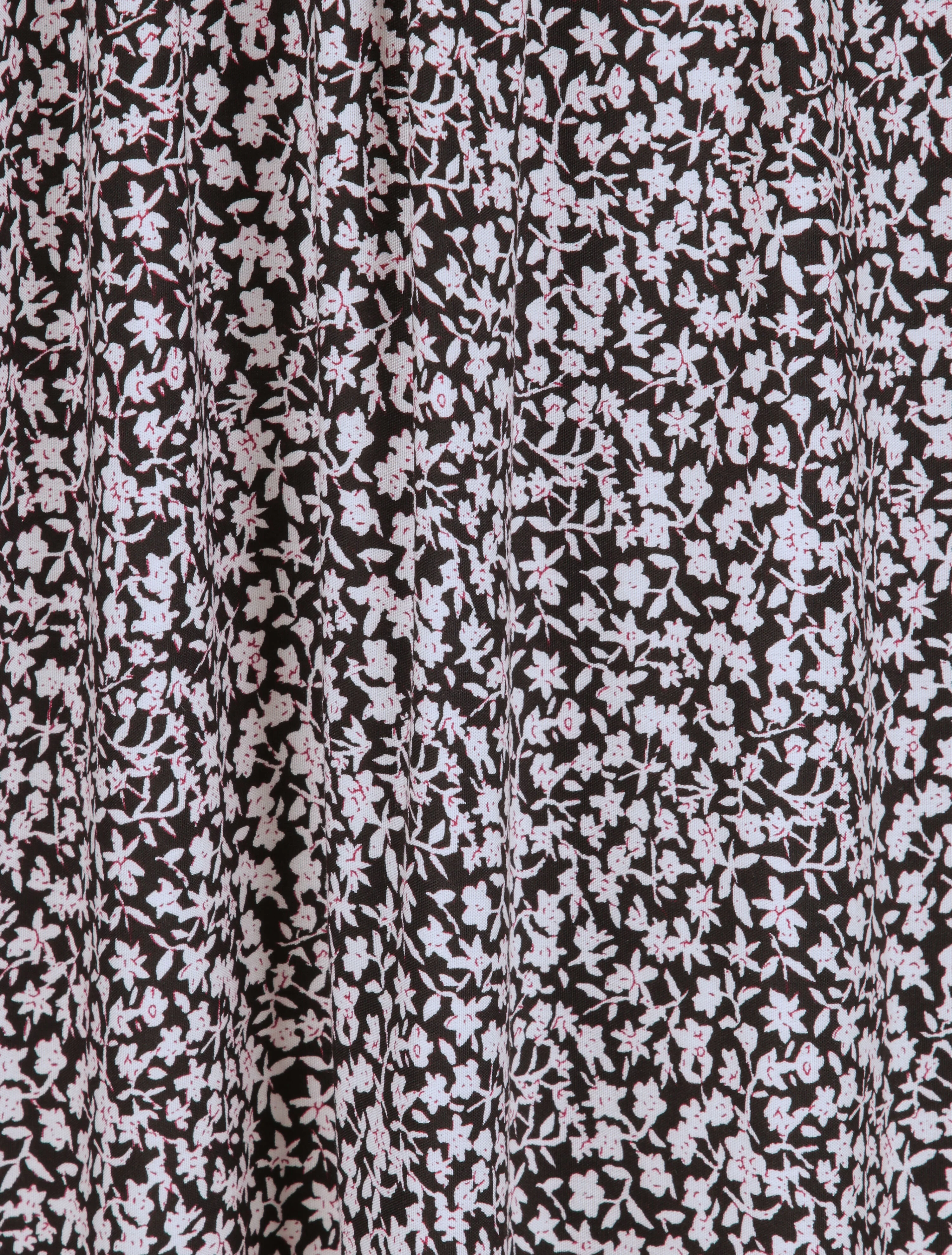 Lange bloemenprint jurk - Zwart - Image 4