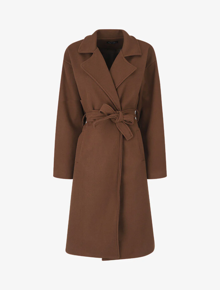 Lange oversized jas - bruin