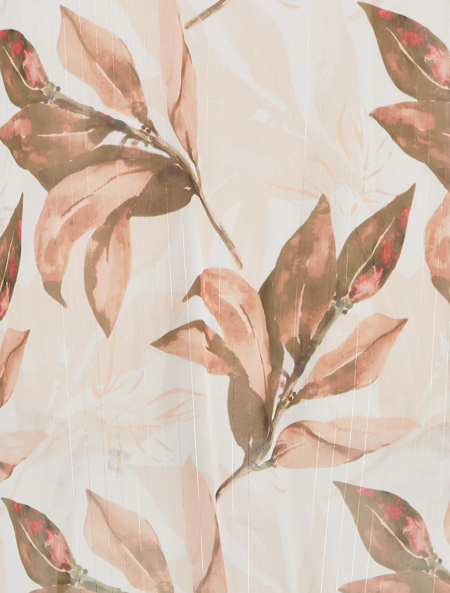 Lange rok met bloemenprint - Kaki - Image 3