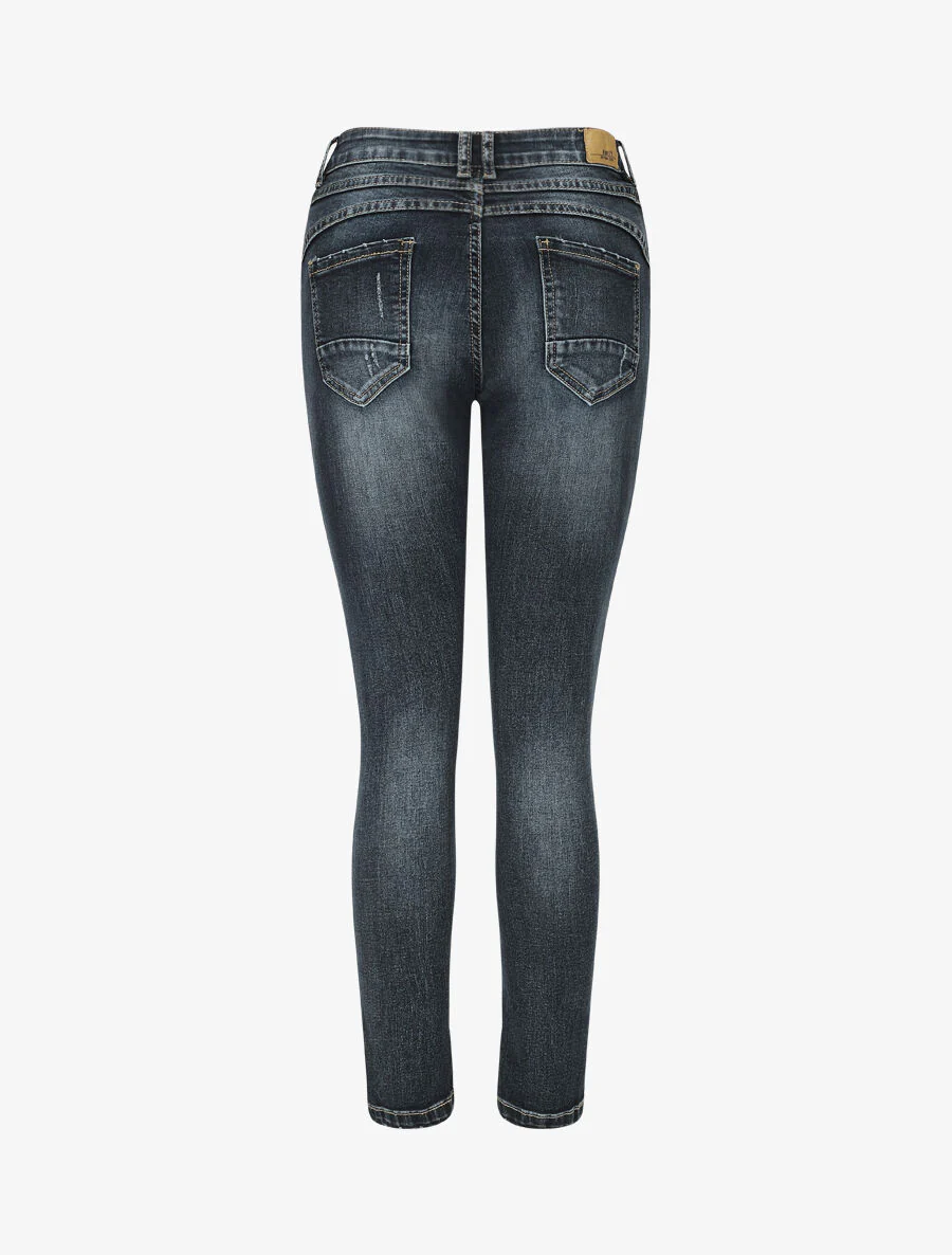 Licht gescheurde rechte jeans - blauw - Image 2