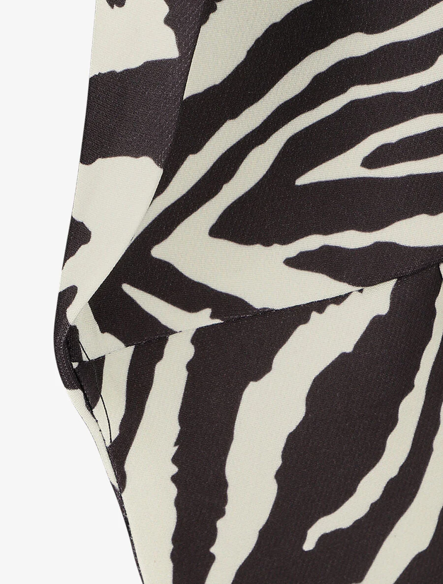 Losse blazer met zebraprint - wit - Image 3