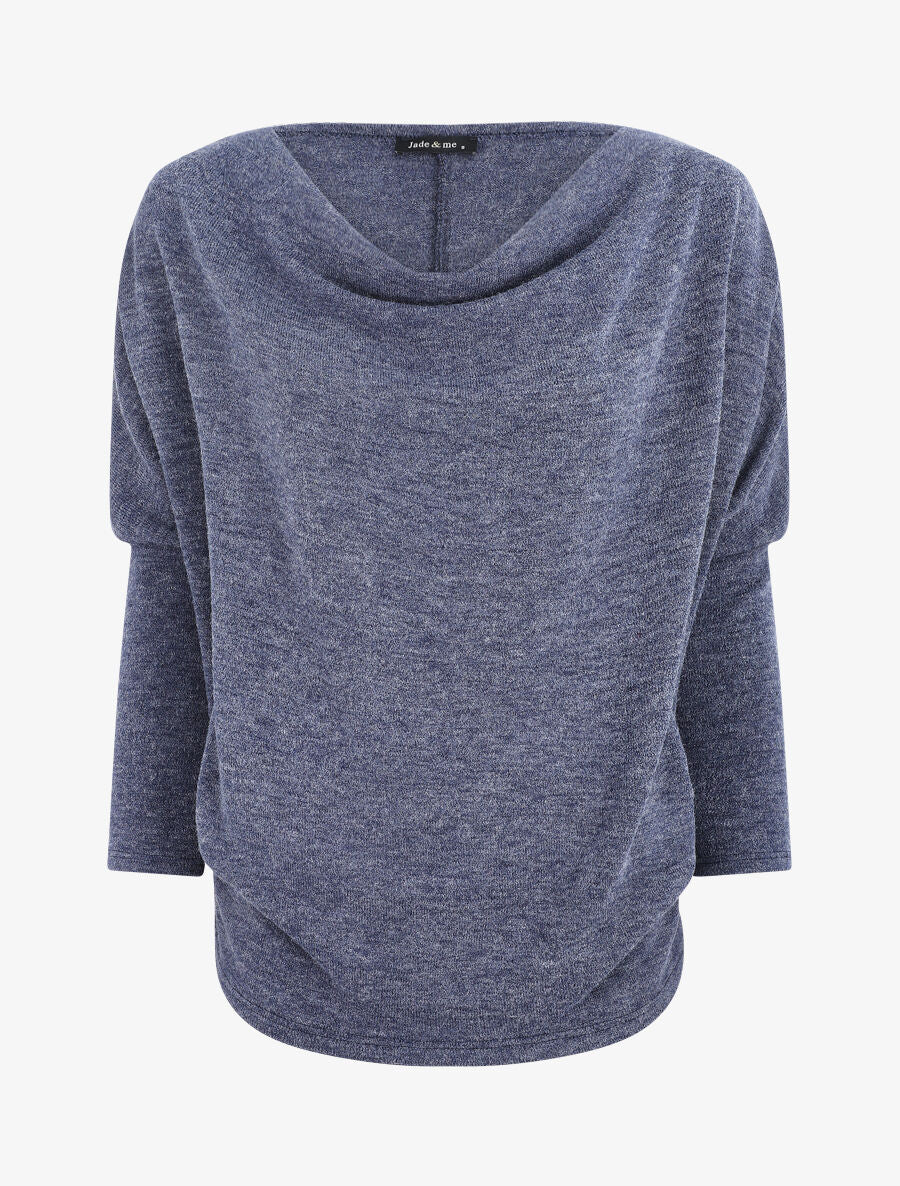 Losse kraag biezen bidon - Blauw