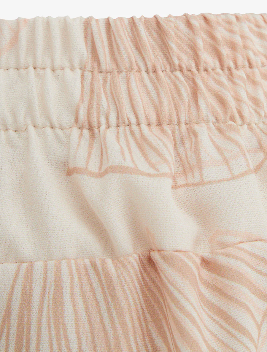 Luchtige broek met ginko-print - Beige - Image 3