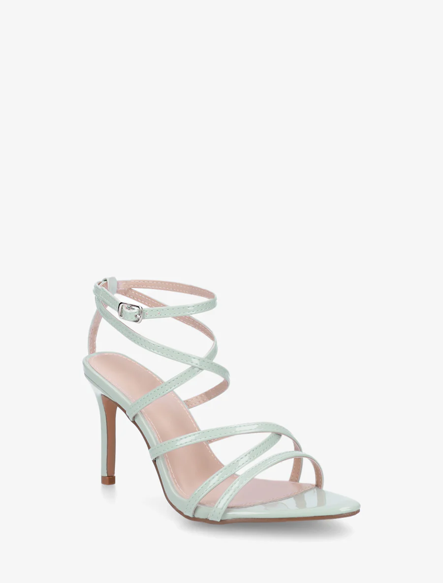 Meerriem sandalen met naaldhak - Amandelgroen - Image 2