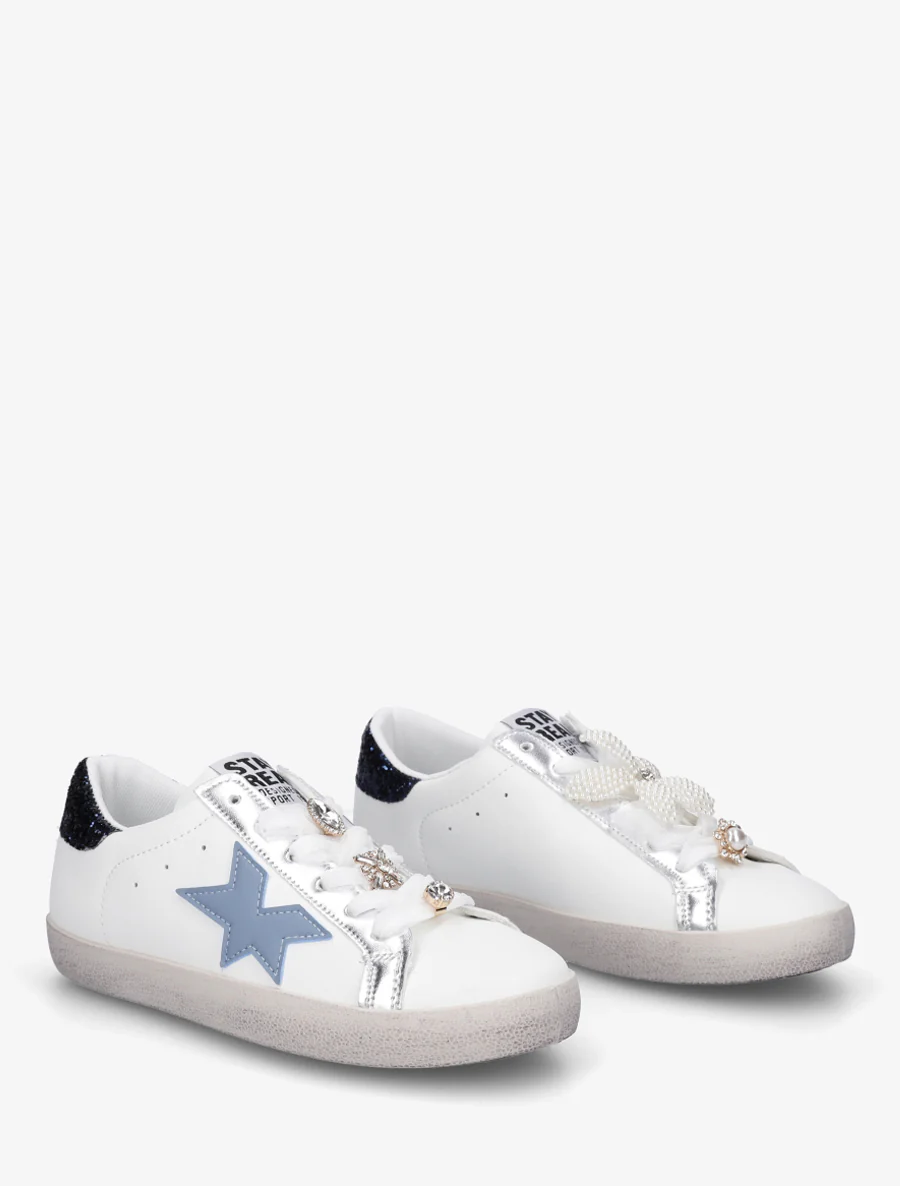 Met strass versierde sneakers - Lichtblauw - Image 4
