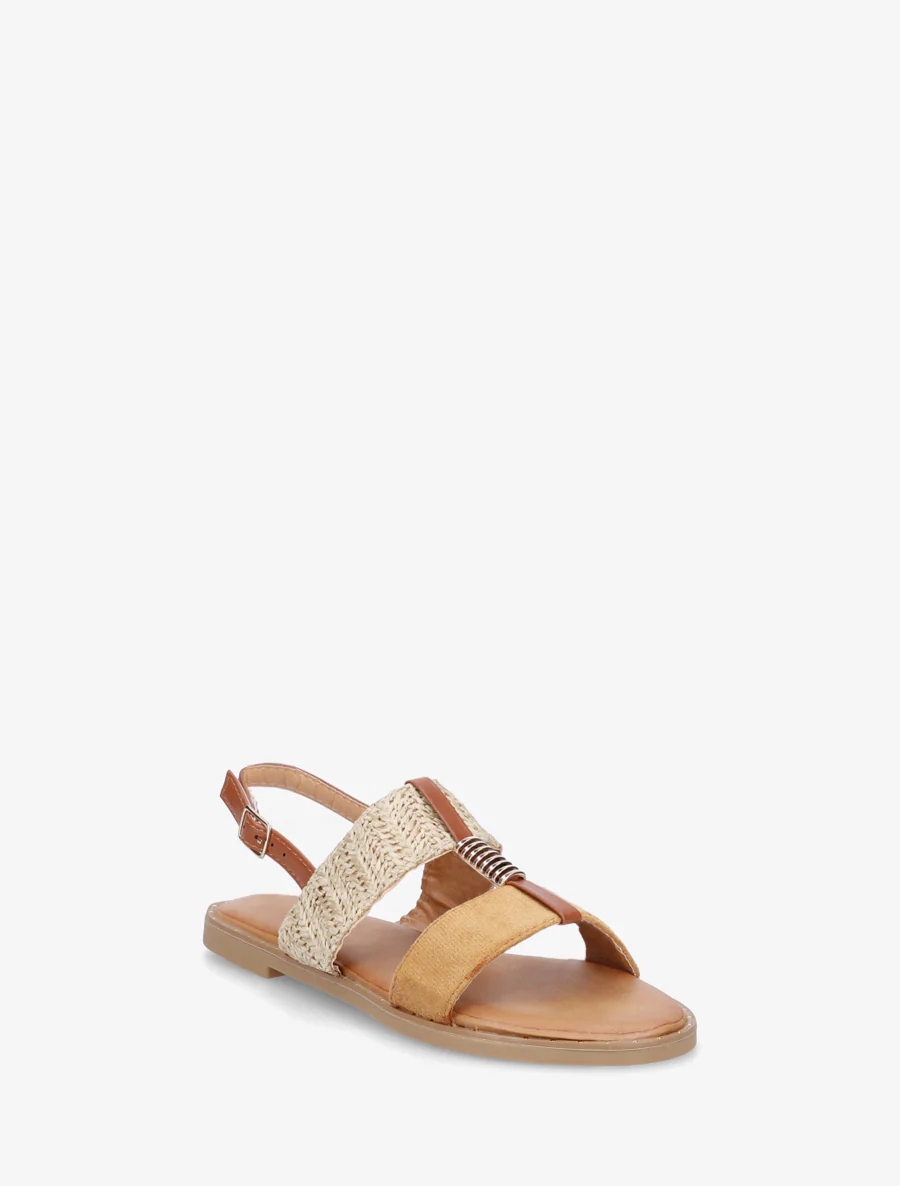 Metallic juweel sandalen - Kameel - Image 2