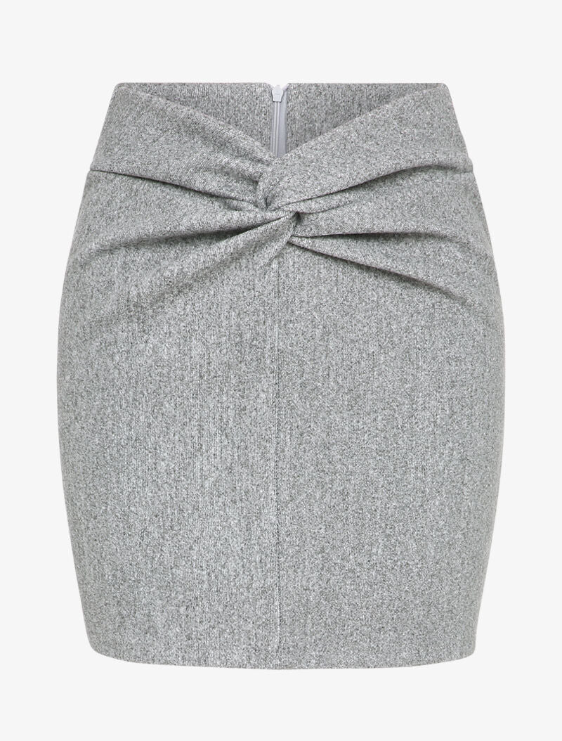 Mini kokerrok met hoge taille - Gemêleerd grijs
