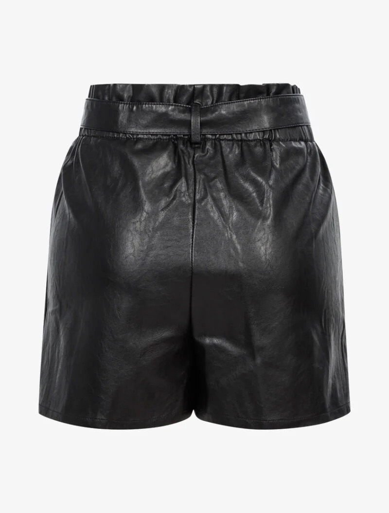 Mini short in imitatieleer - zwart - Image 3
