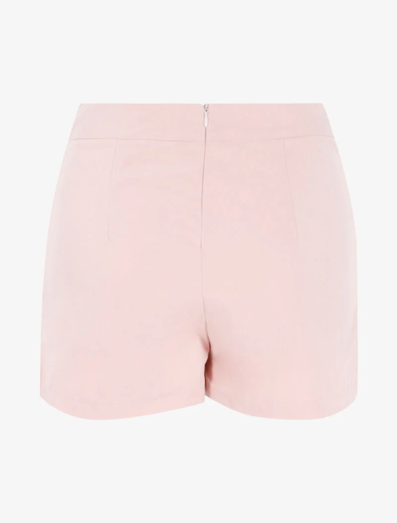 Mini short met decoratieve knopen - roze - Image 2
