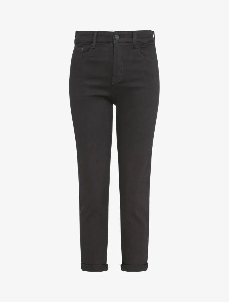 Mom jeans 7/8 hoge taille - Zwart