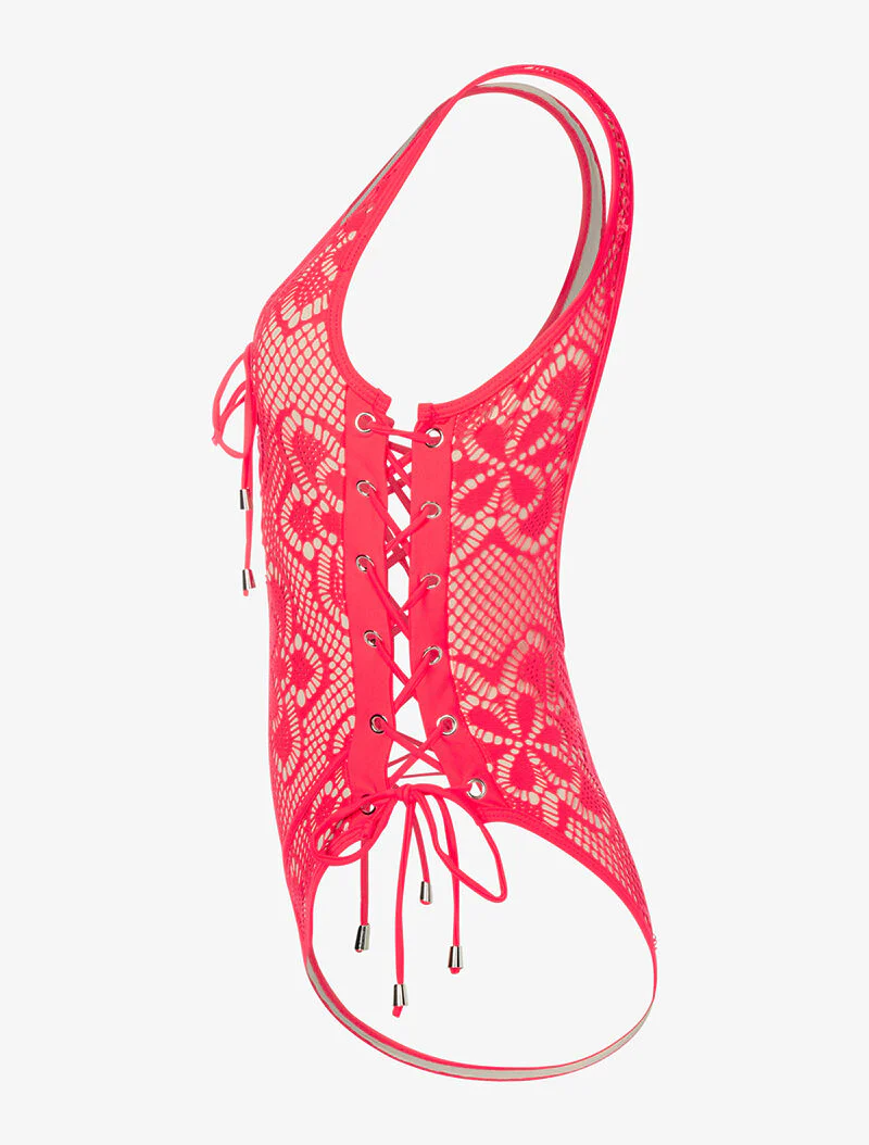 Monokini haakeffect - rood - Image 3