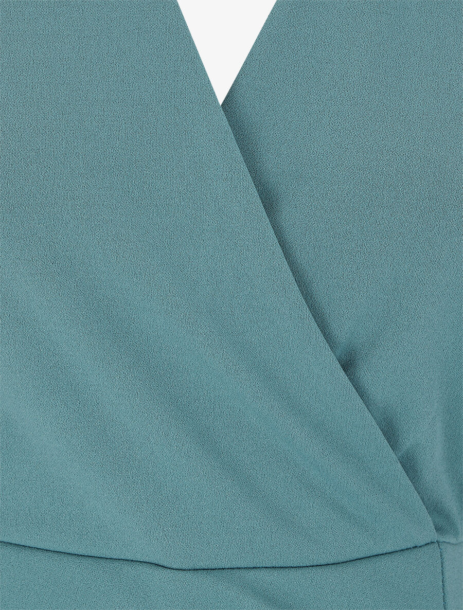 Mouwloze gedrapeerde jurk - Lichtblauw - Image 3