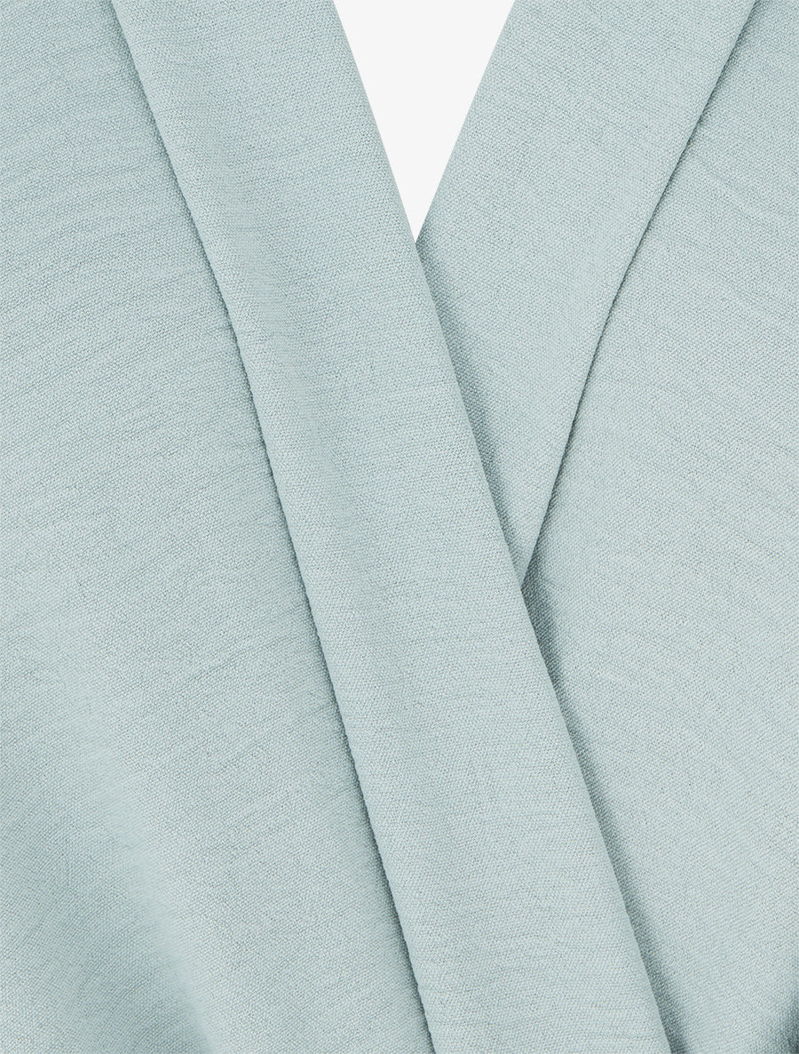 Mouwloze jumpsuit met overslagkraag - Lichtblauw - Image 3