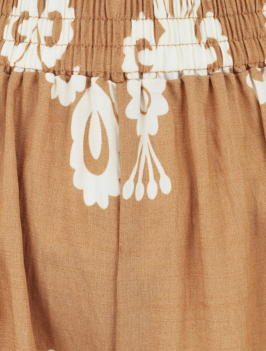 Mouwloze top en broek met ikatprint - Camel - Image 6