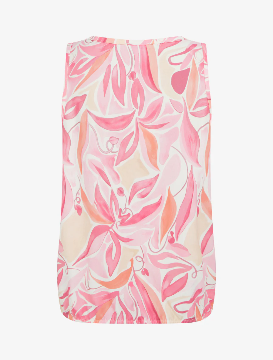 Mouwloze top met plantenprint - Roos - Image 2