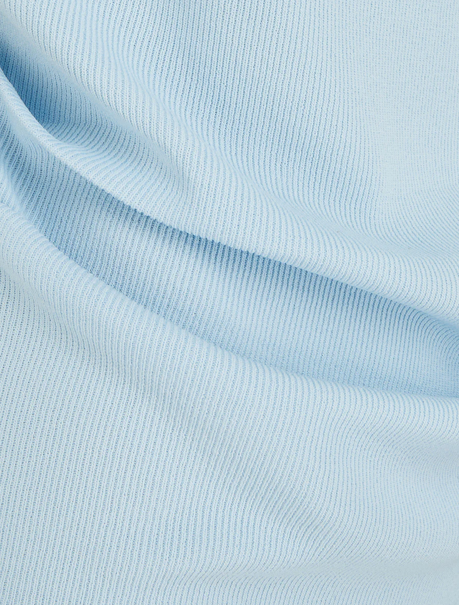 Mouwloze top met watervalhalslijn. - Lichtblauw - Image 3