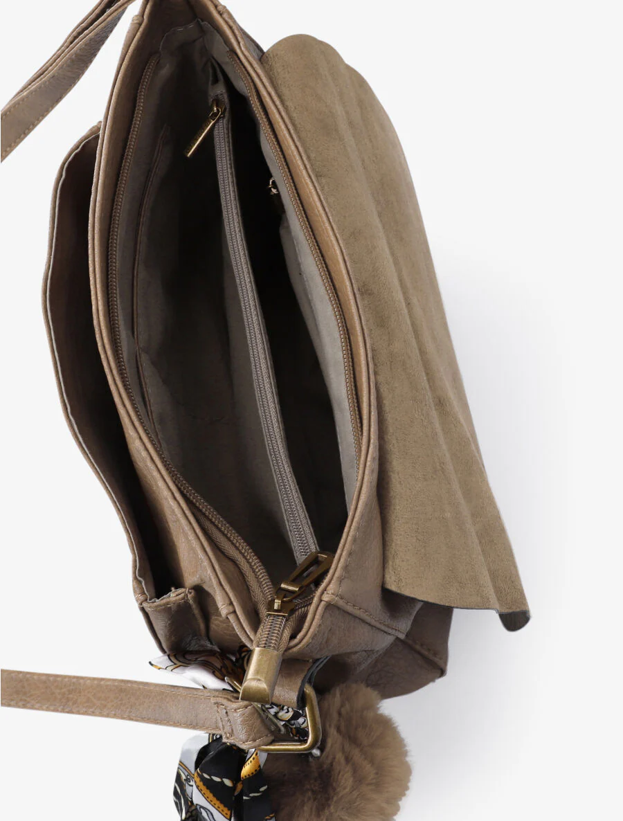Nilsa schoudertas - taupe - Image 4