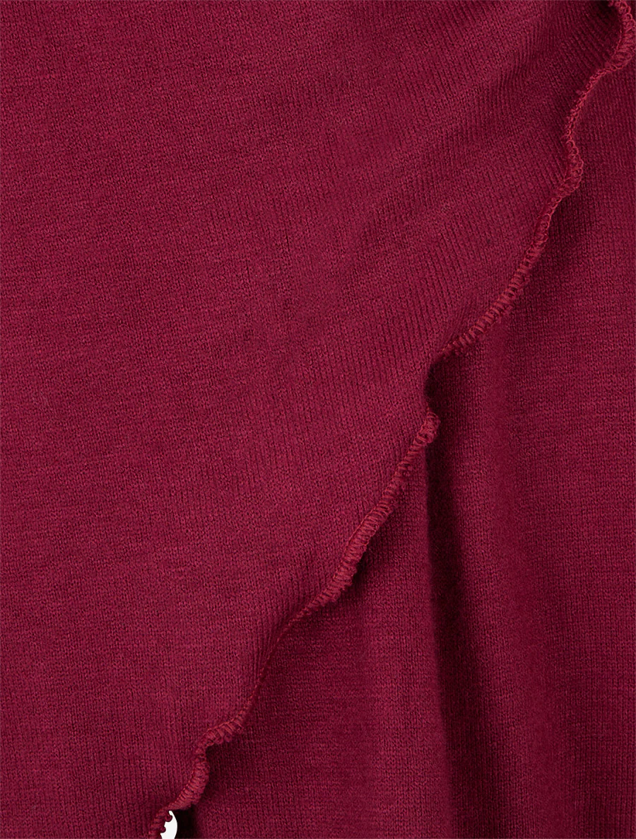 Omslagtrui met gesp - Wijnrood - Image 3