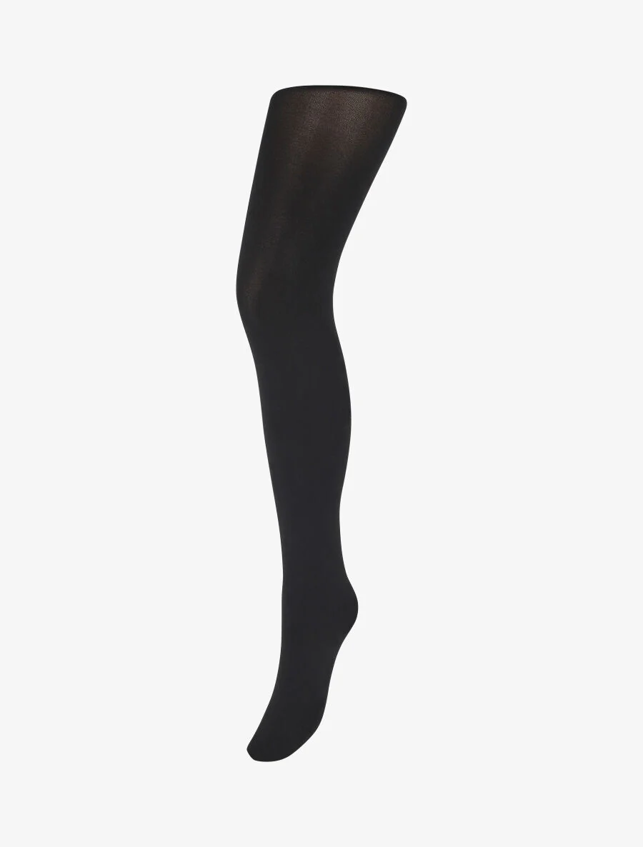 Ongebleekte ondoorzichtige panty's - Zwart