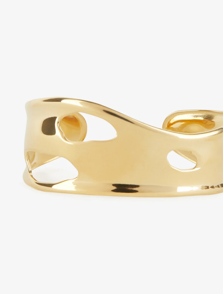 Open armband gesmolten effect - Goud - Image 3