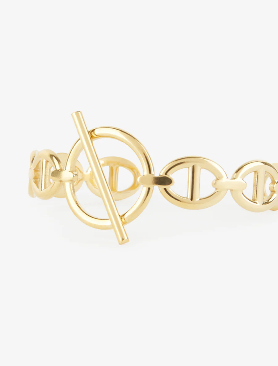 Open armband met kabelschakels - Goud - Image 3
