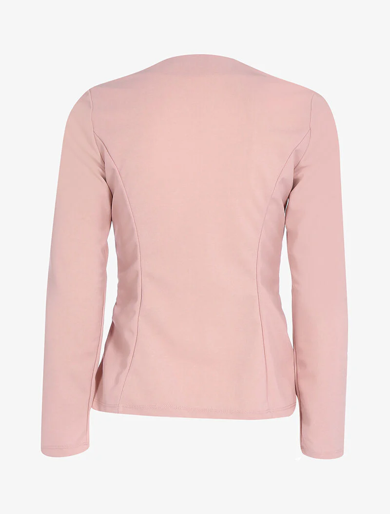 Open jas met ritszakken - roze - Image 2