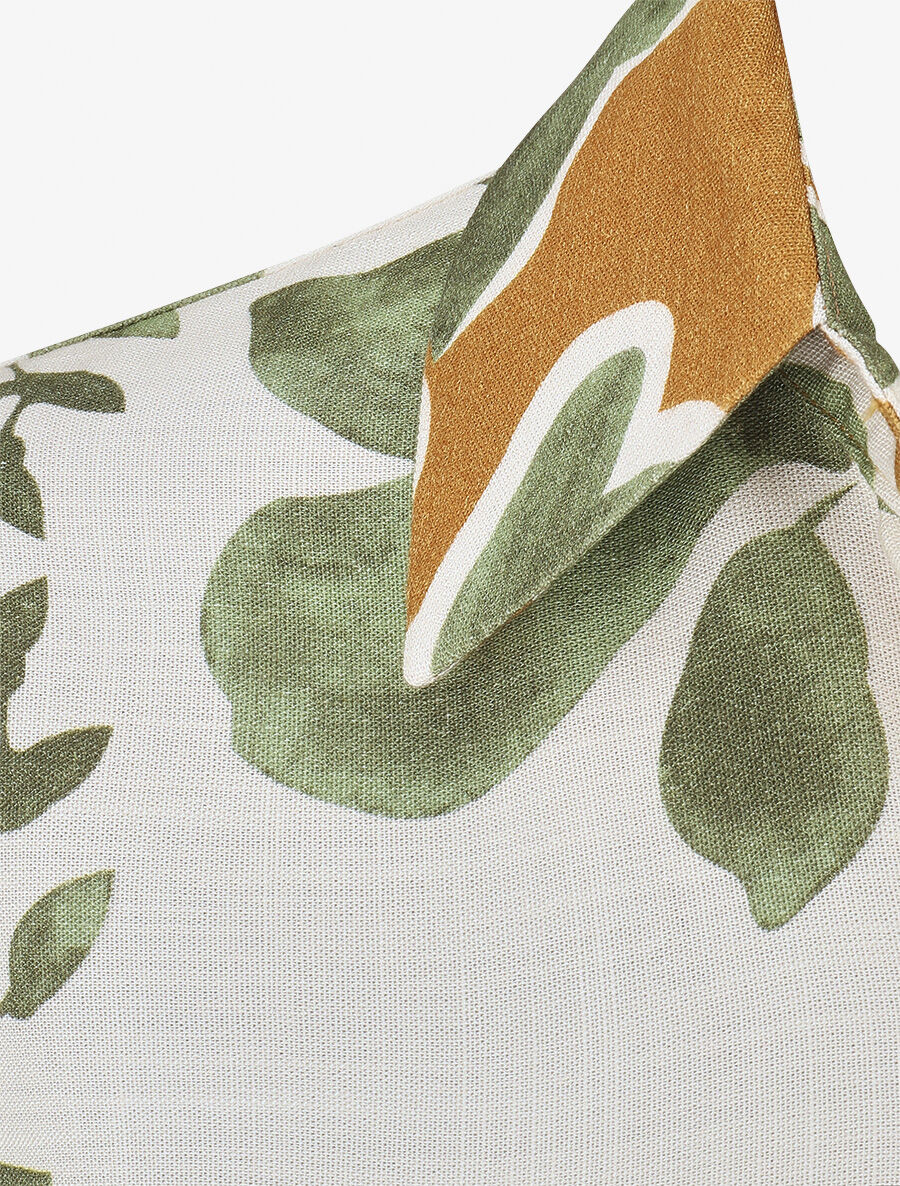Overhemd en broek met bloemen print - Groen - Image 5
