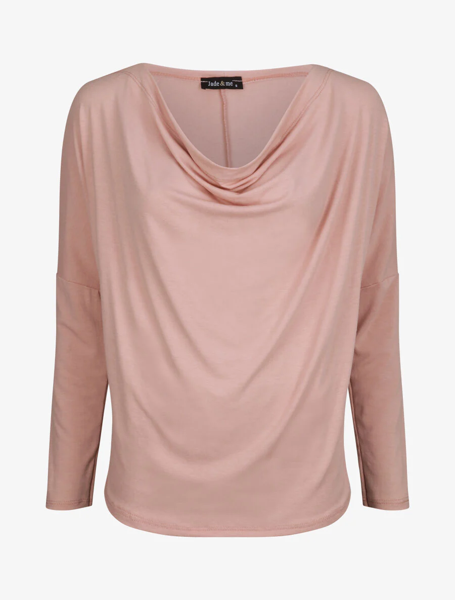 Oversized bovenkleding met bénitierkraag - Poederroze