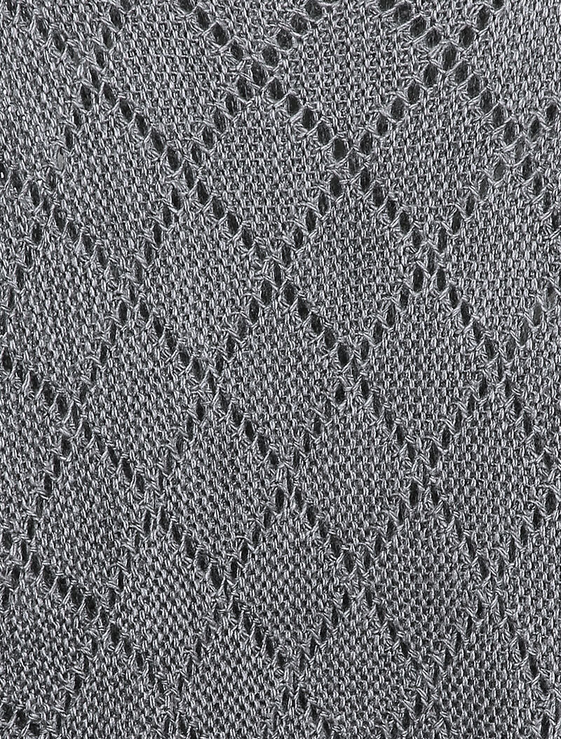 Oversized trui in opengewerkte brei met dolmanmouwen - Donkergrijs - Image 3