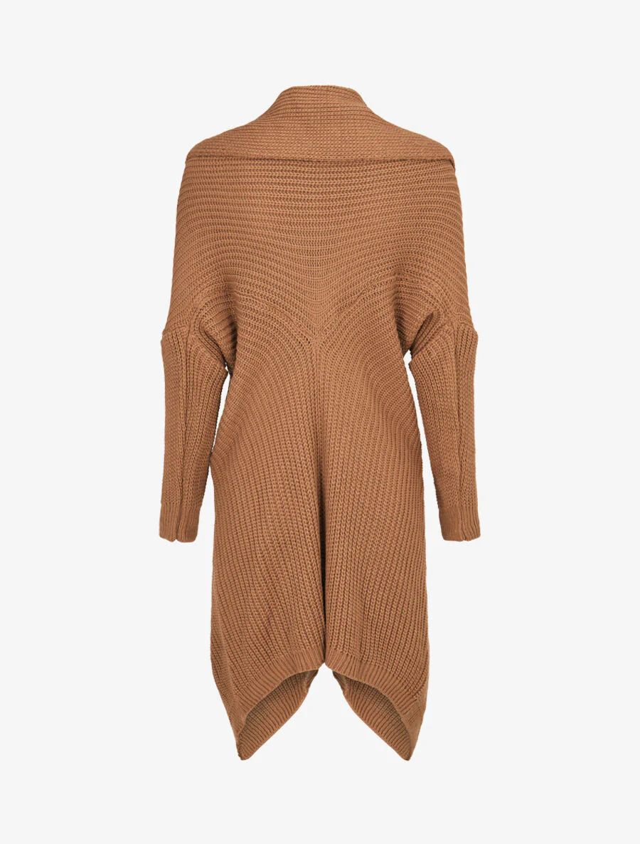 Oversized open vest - Kameel - Image 2