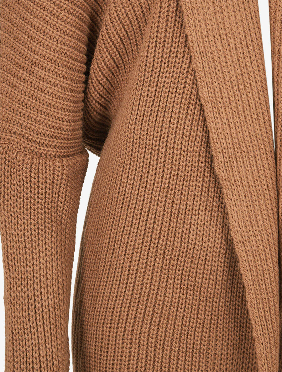 Oversized open vest - Kameel - Image 3