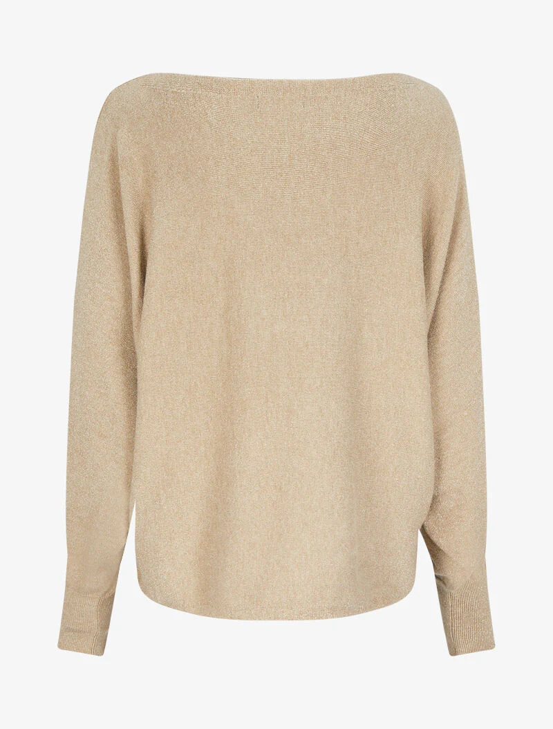 Oversized iriserende vleermuistrui - Beige - Image 2