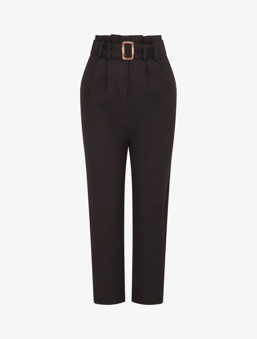Paperbag broek - zwart