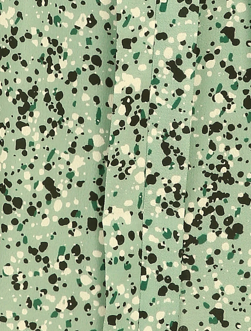 Skaterjurk met gespikkelde print - Groen - Image 3