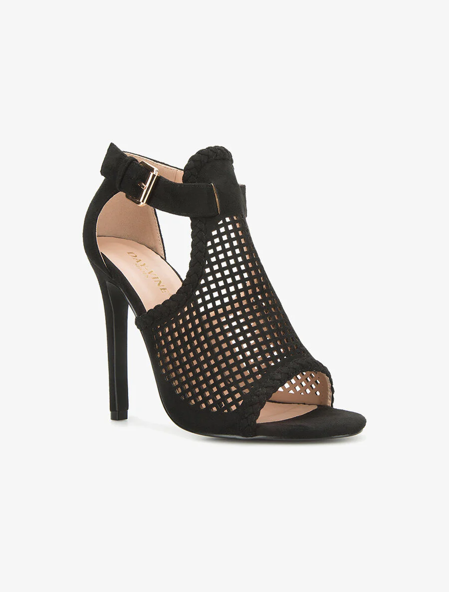 Peep-toes voor opengewerkt - zwart - Image 2