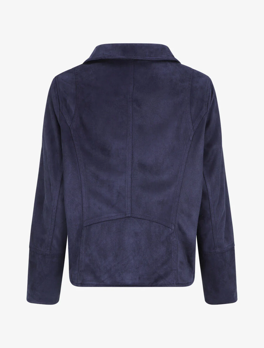 Perfecto in suède in grote maat - Donkerblauw - Image 2