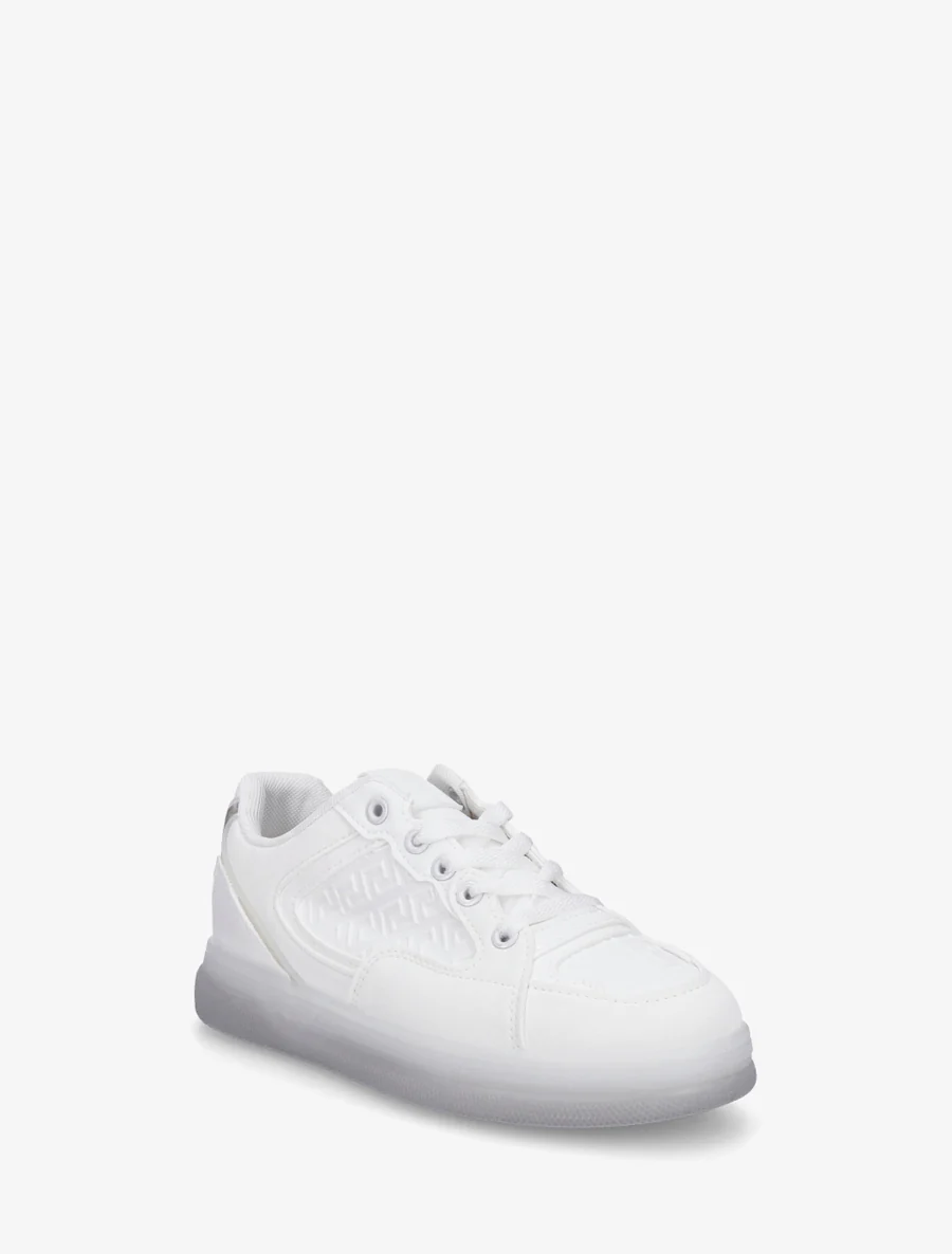 Platte sneakers met Grieks golfpatroon - Wit - Image 2