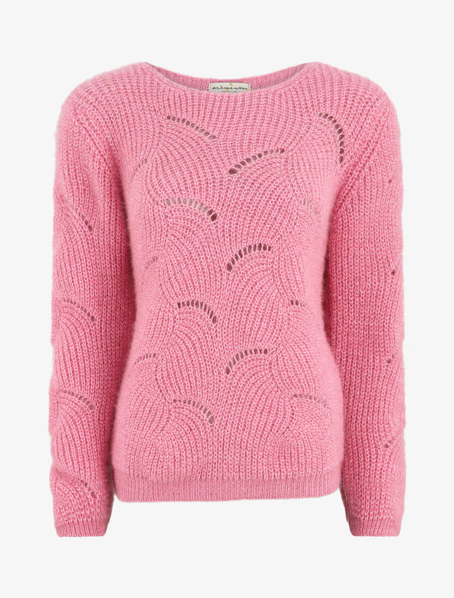 Pluizige uni trui - Roze