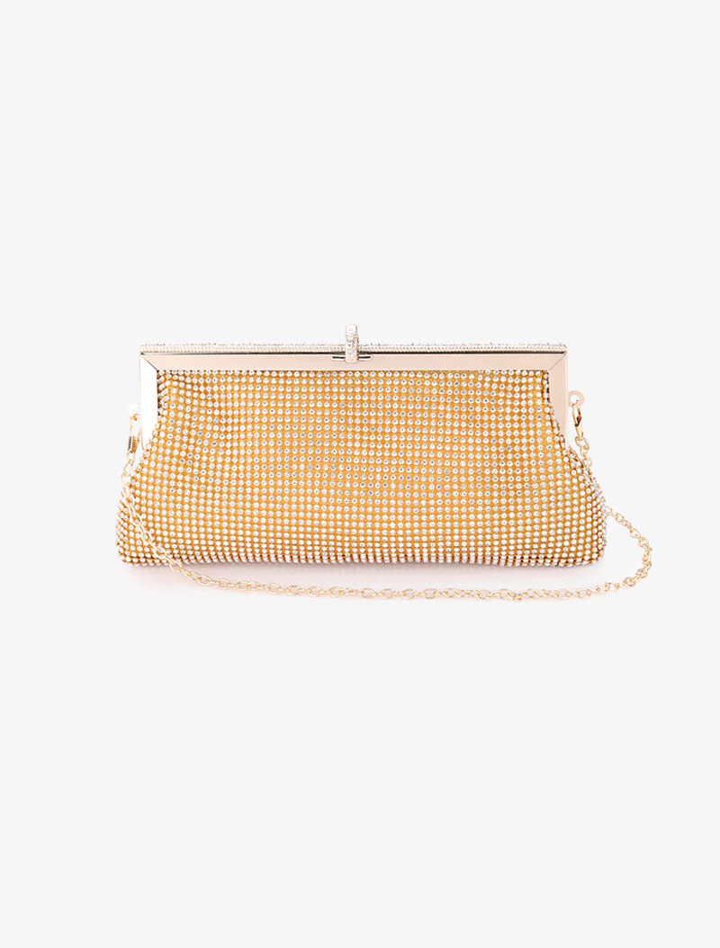 Strass beurs stijl tas - Goud - Image 3
