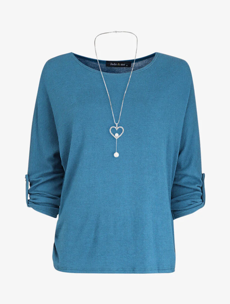 Vleermuis trui met sjerp - Blauw