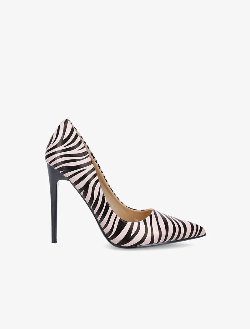 Zebra print pumps - roze oranje
