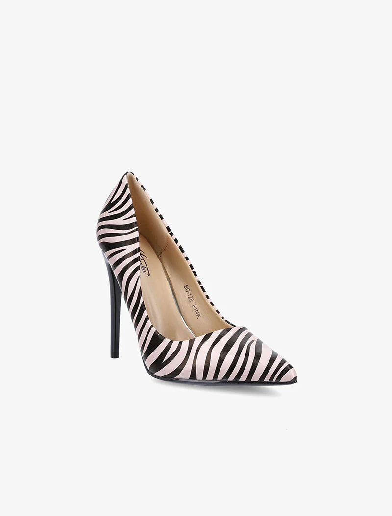 Zebra print pumps - roze oranje - Image 2