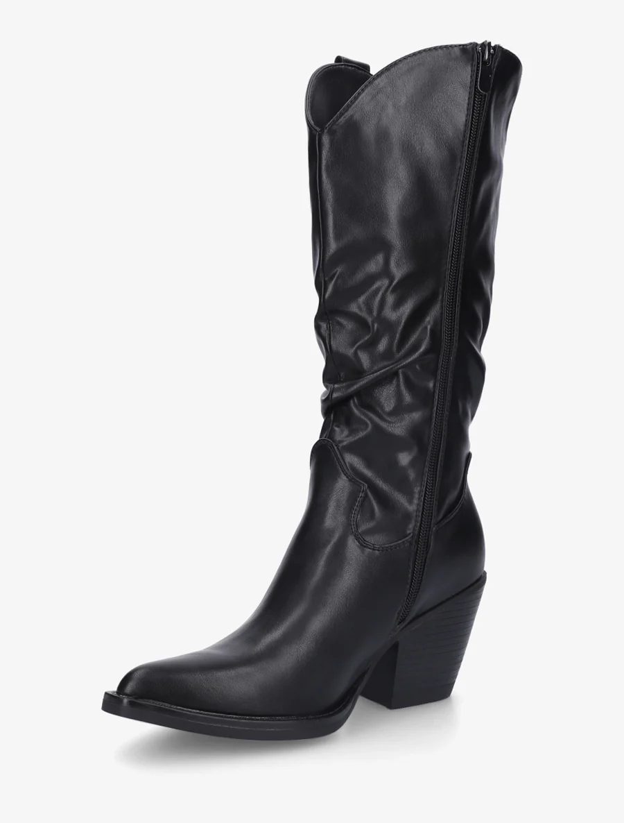 Puntige laarzen in cowboylaars-stijl - Zwart - Image 3